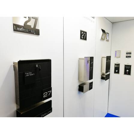 Metzler cassetta postale da terra antracite acciaio inossidabile incisione opzionale | 02