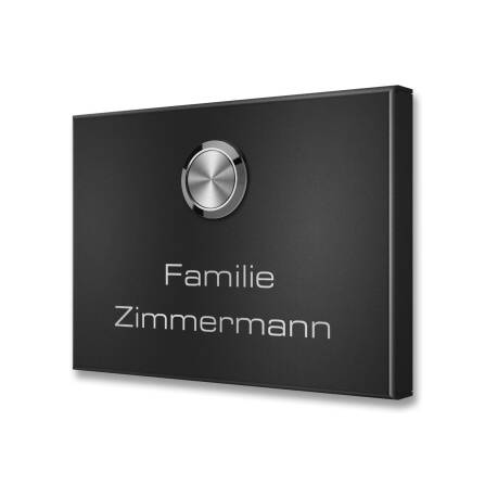 Metzler Sonnette sans fil saillie - Gravure optionnelle | RAL 9005 | Vitus