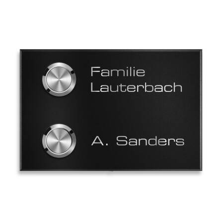 Metzler Funkklingel für Zweifamilienhaus - Gravur |...