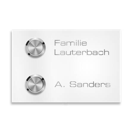 Metzler Funkklingel für Zweifamilienhaus - Gravur |...