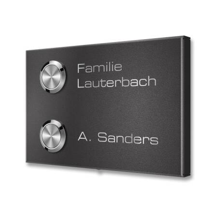 Metzler campanello wireless per casa bifamiliare - Incisione | DB 703 Ferro micaceo | Vitus M2