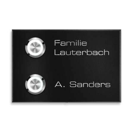 Metzler Klingel Aufputz Zweifamilienhaus Gravur | RAL...
