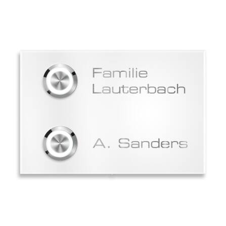 Metzler Klingel Aufputz Zweifamilienhaus Gravur |...