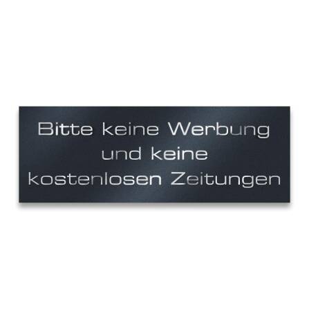 Metzler Briefkastenschild Bitte keine Werbung -...