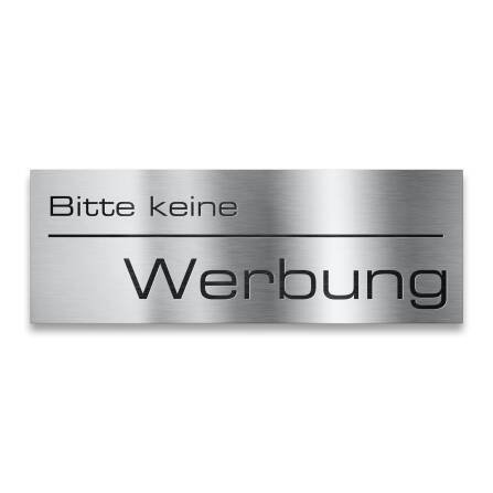 Metzler Briefkastenschild "Bitte keine Werbung"...
