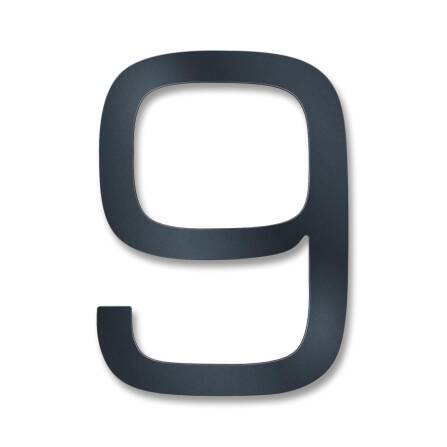 Metzler Hausnummer | Edelstahl | Modern | Anthrazitgrau | Höhe 20 cm