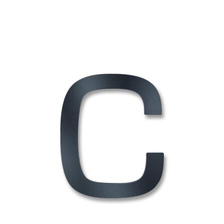 Metzler Hausnummer | Edelstahl | Modern | Anthrazitgrau | Höhe 20 cm