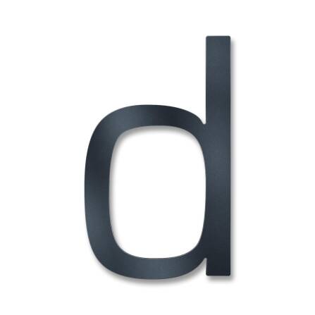 Metzler Hausnummer | Edelstahl | Modern | Anthrazitgrau | Höhe 20 cm