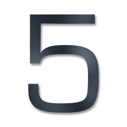 Metzler Hausnummer | Edelstahl | Modern | Anthrazitgrau | Höhe 20 cm