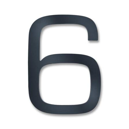 Metzler Hausnummer | Edelstahl | Modern | Anthrazitgrau | Höhe 20 cm