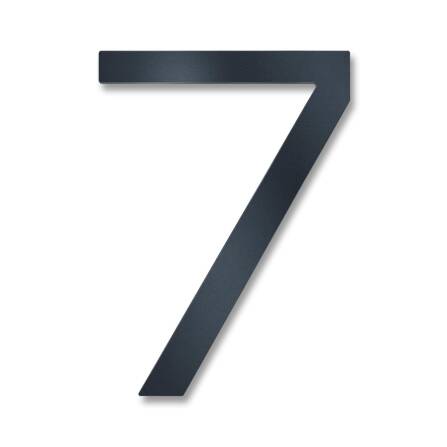 Metzler Hausnummer | Edelstahl | Modern | Anthrazitgrau | Höhe 20 cm