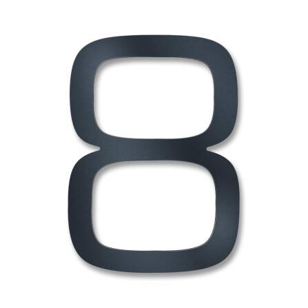 Metzler Hausnummer | Edelstahl | Modern | Anthrazitgrau | Höhe 20 cm