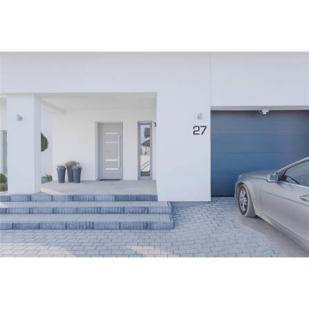 Metzler Hausnummer | Edelstahl | Modern | Anthrazitgrau | Höhe 20 cm | 1