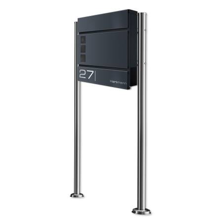 Metzler Standbriefkasten Anthrazit hochwertiger Stahl | Cube