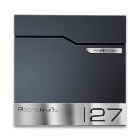 Metzler Standbriefkasten Anthrazit Namensschild Thobe