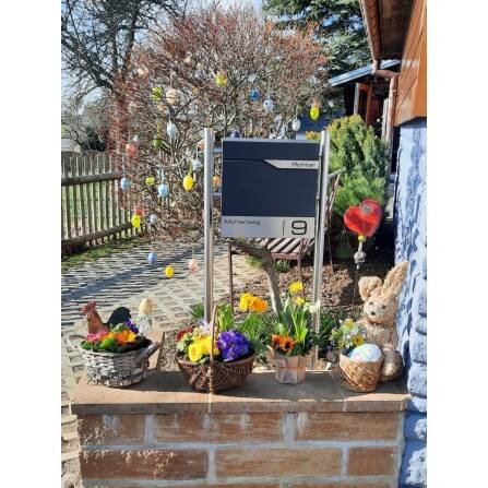 Metzler Standbriefkasten Anthrazit RAL 7016 hochwertiger Stahl | Siebert