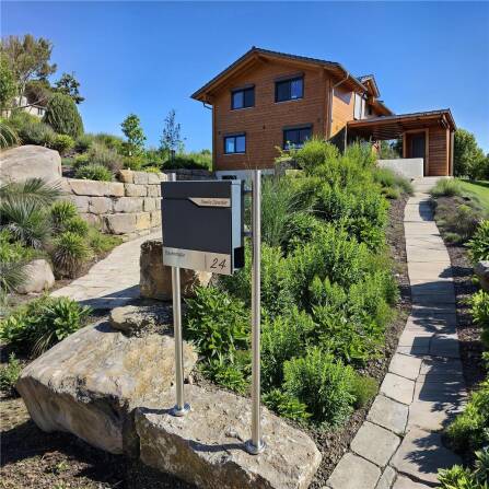 Metzler Standbriefkasten Anthrazit RAL 7016 hochwertiger Stahl | Siebert