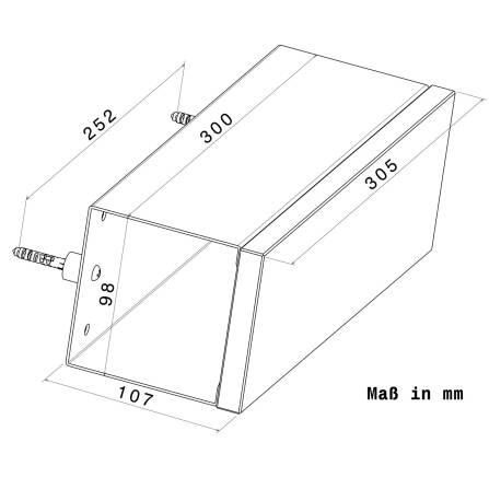 Zeitungsfach für Briefkasten - Masiva - Echtholz Eiche