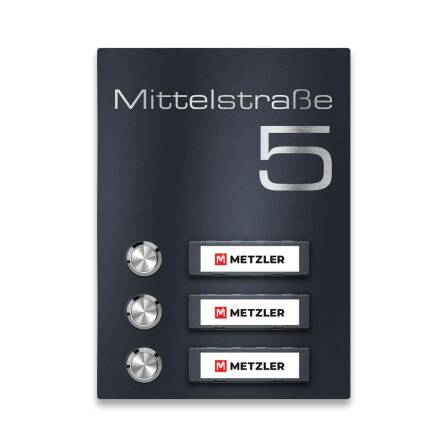 Metzler Funkklingel Anthrazit austauschbare...