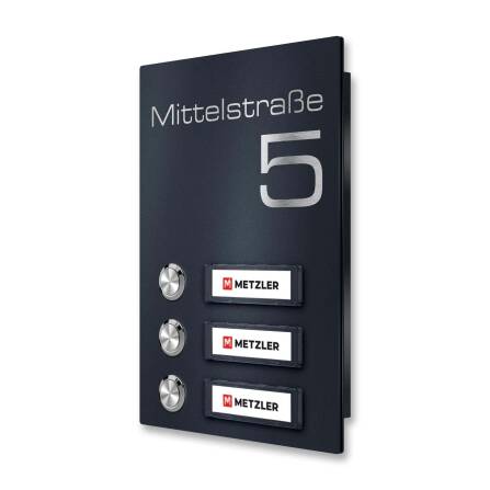 Metzler Funkklingel Anthrazit austauschbare...