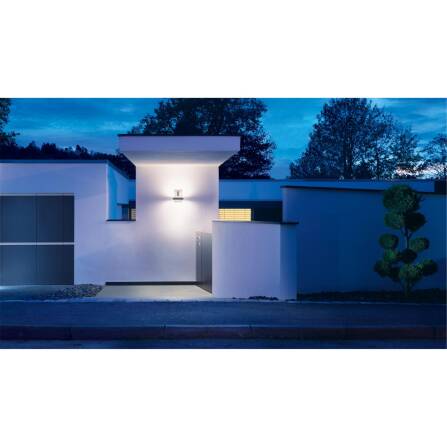 LED Hausnummernschild von Steinel | L820 | Anthrazit und Edelstahl | Sensor & Bluetooth