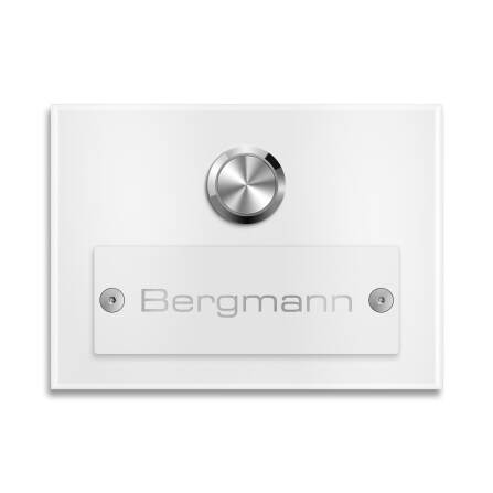 Metzler Funkklingel Weiß Aufputz Gravur optional |...