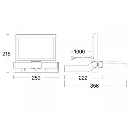LED-Strahler | XLED ONE XL S | Anthrazit | Sensor