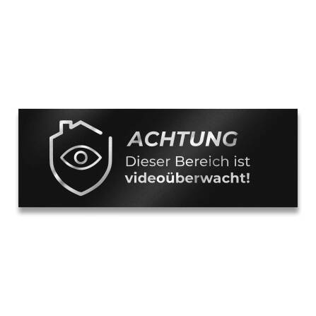 Hinweisschild - Achtung Dieser Bereich ist videoüberwacht - aus Edelstahl