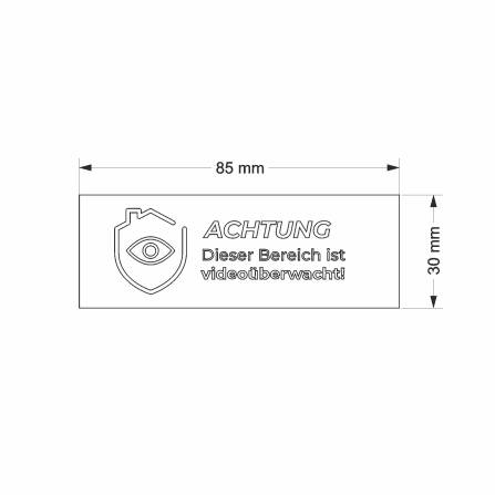 Hinweisschild - Achtung Dieser Bereich ist videoüberwacht - aus Edelstahl