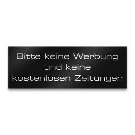 Metzler Briefkastenschild Bitte keine Werbung...