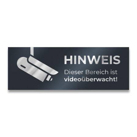 Metzler Hinweisschild Videoüberwachung Edelstahl...