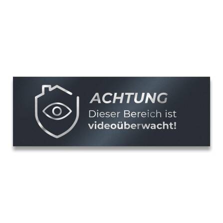 Hinweisschild aus Edelstahl Achtung Dieser Bereich ist...