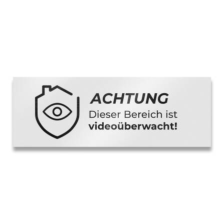 Hinweisschild aus Edelstahl Achtung Dieser Bereich ist...