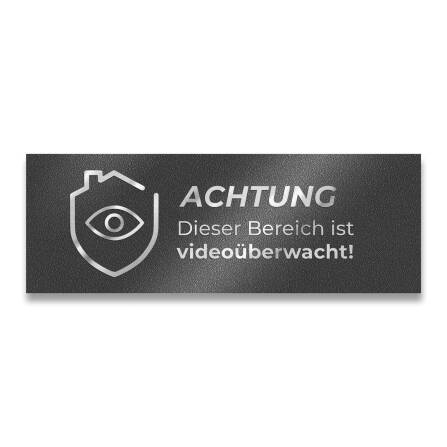 Hinweisschild aus Edelstahl Achtung Dieser Bereich ist...