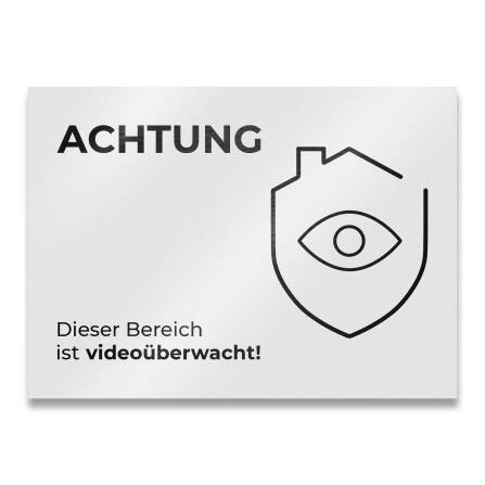 Hinweisschild aus Edelstahl 11 x 8 cm Achtung Dieser...
