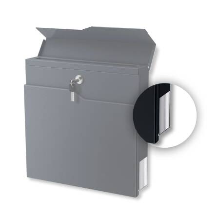 Abdeckung für Zeitungsfach in Edelstahl | beidseitig...