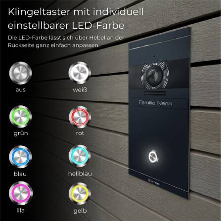 Metzler VDM10 2.0 Video-Türsprechanlage | 1 Klingeltaster | Colson