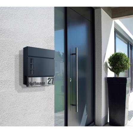 Metzler  Boîte aux Lettres Anthracite Acier Hublots | Svena