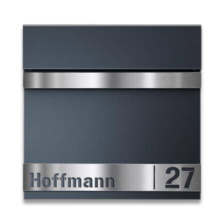 Metzler Standbriefkasten Anthrazit RAL 7016 Namensschild | Gustav