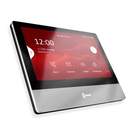 Metzler Intercom Innenstation Pro, 7 Zoll IPS Touchscreen, LAN PoE schwarz - grau
