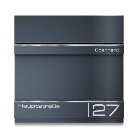 Metzler Briefkasten in RAL7016 Anthrazit Lasergravur |...