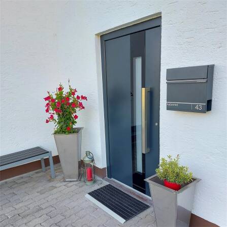 Metzler Boîte aux Lettres en RAL7016 Anthracite Gravure Laser Optionnelle | Hermann