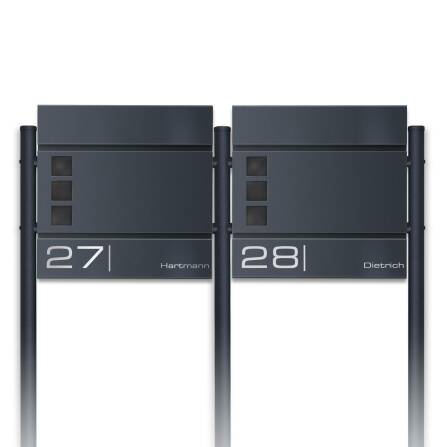 Metzler Standbriefkasten Mehrfamilienhaus Anthrazit...