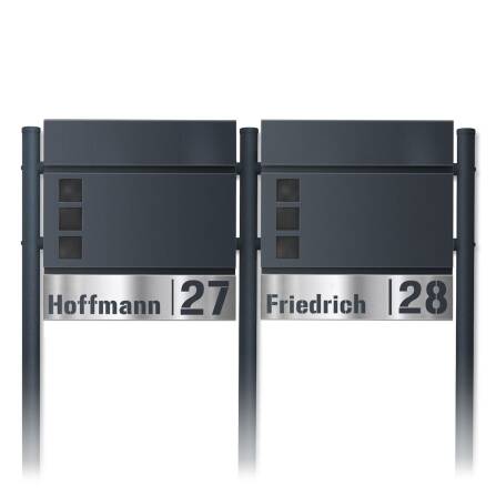 Metzler Standbriefkasten Mehrfamilienhaus Anthrazit...