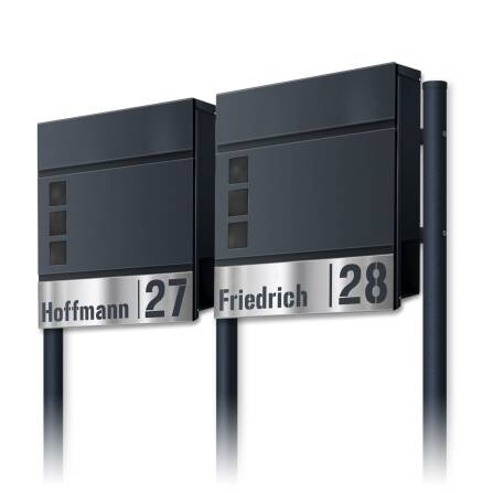 Metzler Standbriefkasten Mehrfamilienhaus Anthrazit...