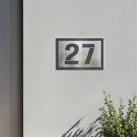 Plaque Numéro de Maison en Acier Inoxydable en DB703 Mica de Fer