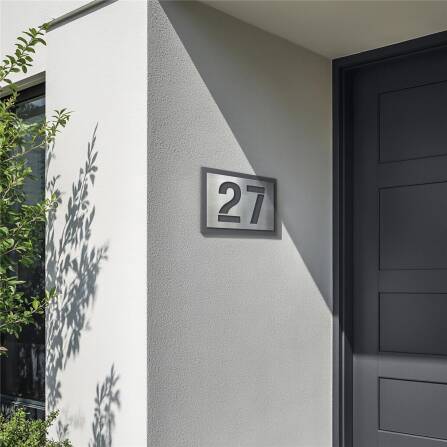 Plaque Numéro de Maison en Acier Inoxydable en DB703 Mica de Fer