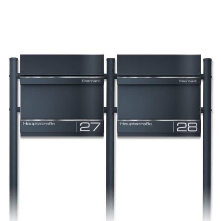 Metzler Standbriefkasten Mehrfamilienhaus Anthrazit...