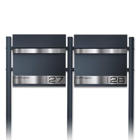 Metzler Standbriefkasten Mehrfamilienhaus Anthrazit...