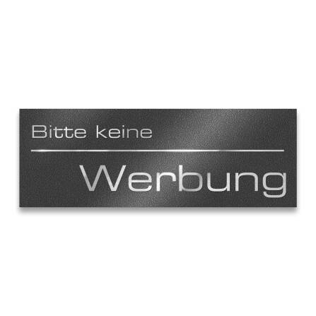 Metzler Briefkastenschild "Bitte keine Werbung"...